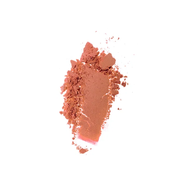 Stroke of crushed shiny orange blush