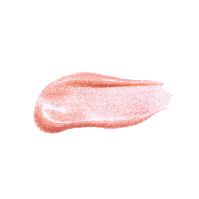 Peach color lip gloss smeared